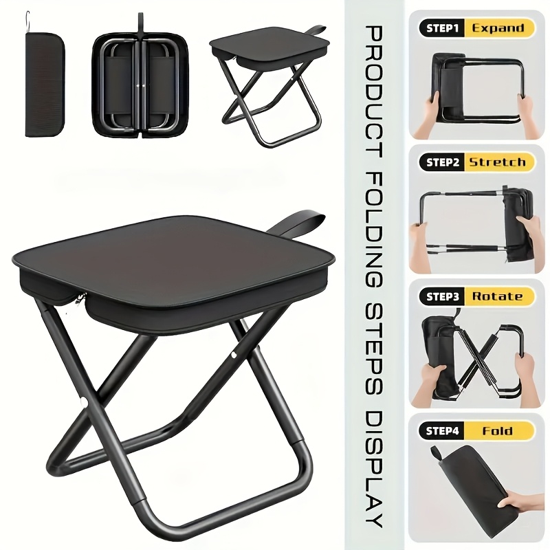 Outdoor Sport Chairs - Sgabello da campeggio pieghevole compatto e