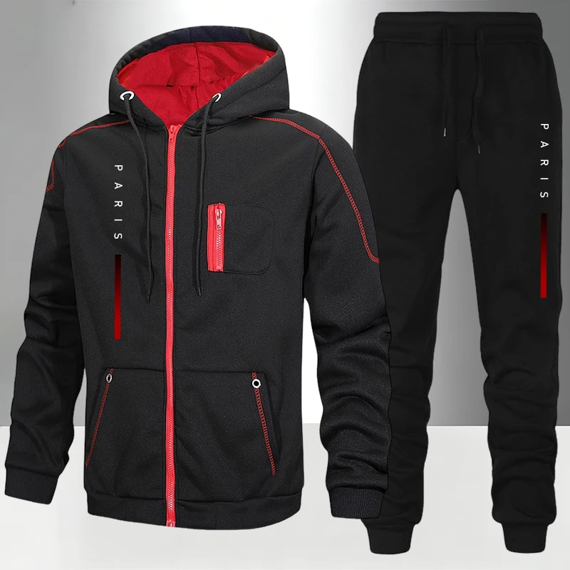 Outdoor Sports Outfit - Completo da Uomo/Giacca/Pantaloni Stile Parigi, Giacca