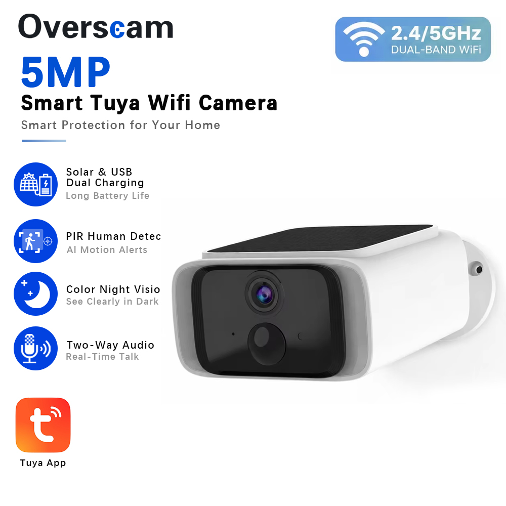 Outdoor Sport Camera - Telecamera di sicurezza solare Tuya 5MP